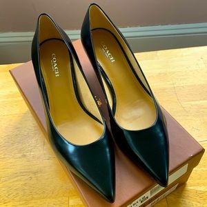 New Coach leather heels in 5.5